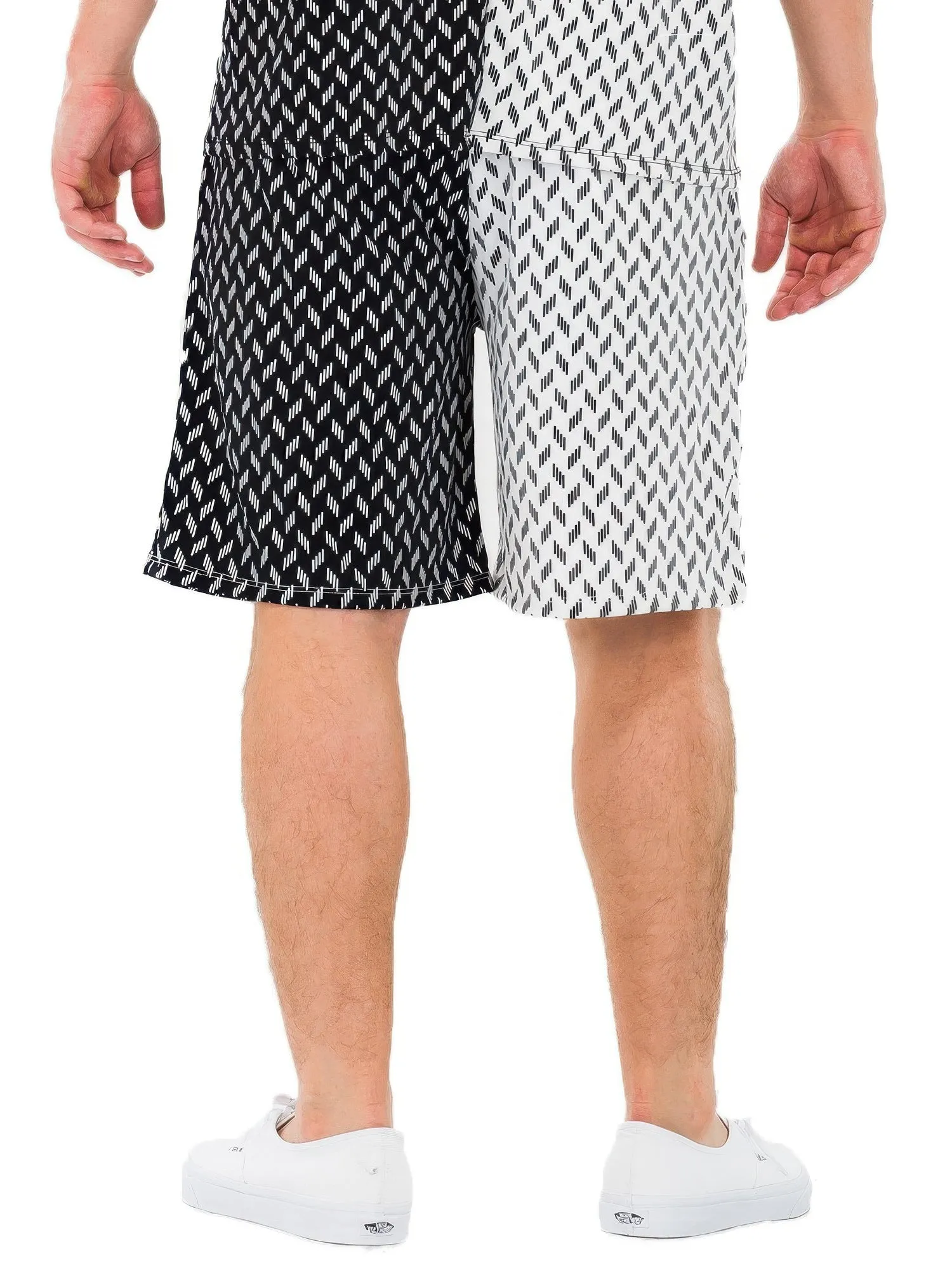 Mens Diamond Two Tone Print Shorts
