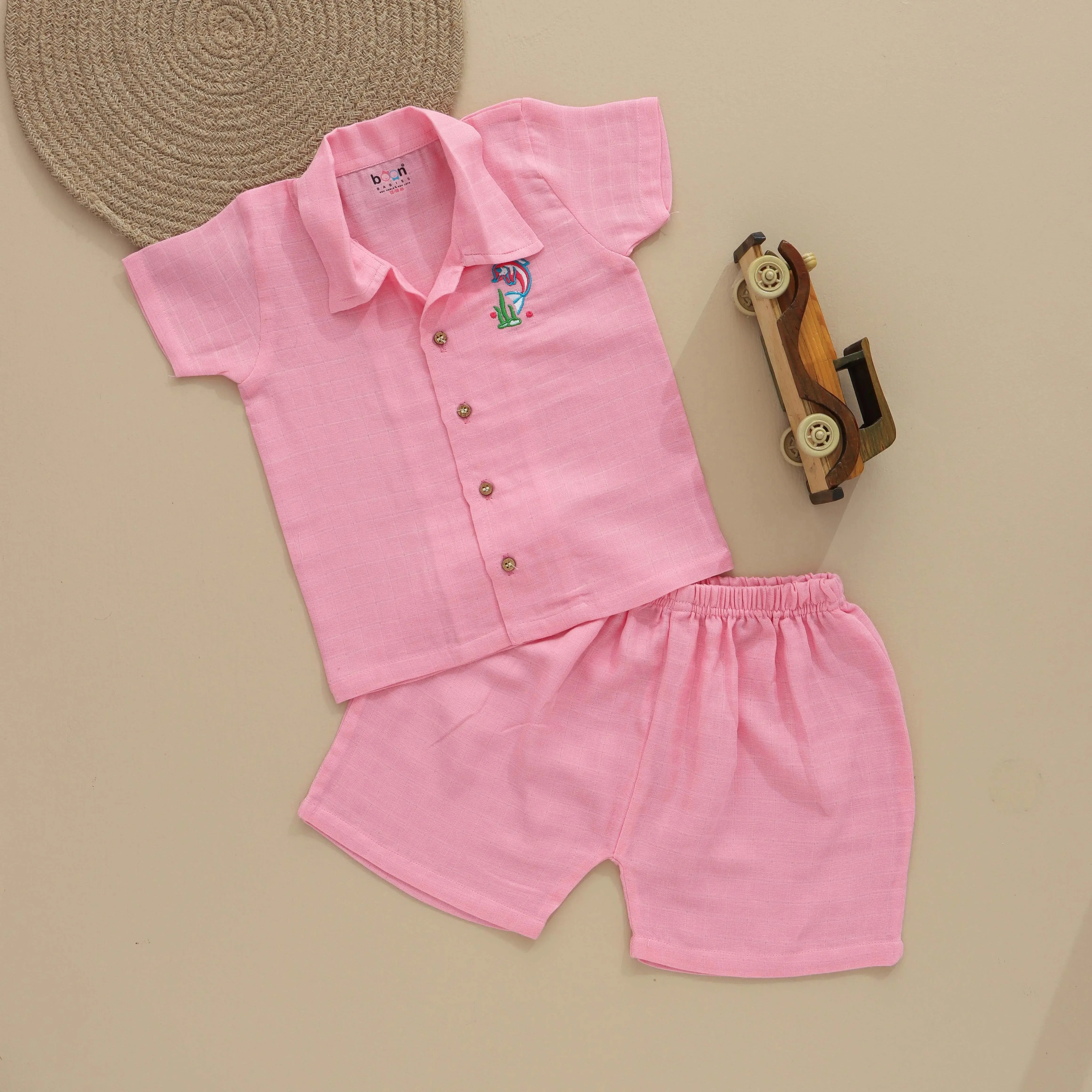 Mini Trendsetter: Boys Stylish Shirt and Shorts Set