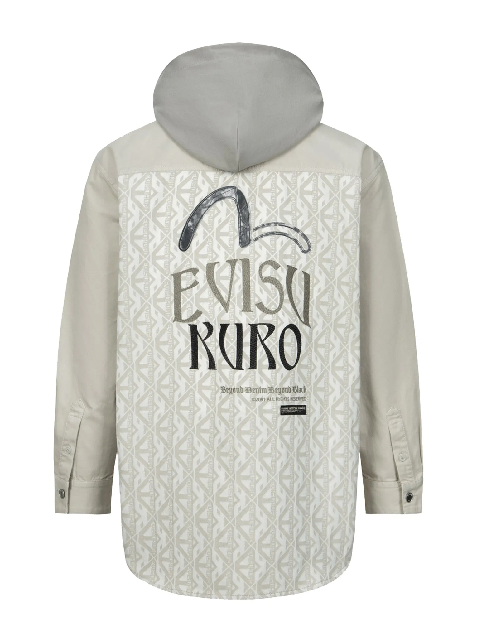 Monogram Panelling Loose Fit Shirt Jacket