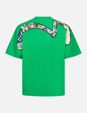 Multi-Hanafuda Daruma and Daicock Print Loose Fit T-shirt
