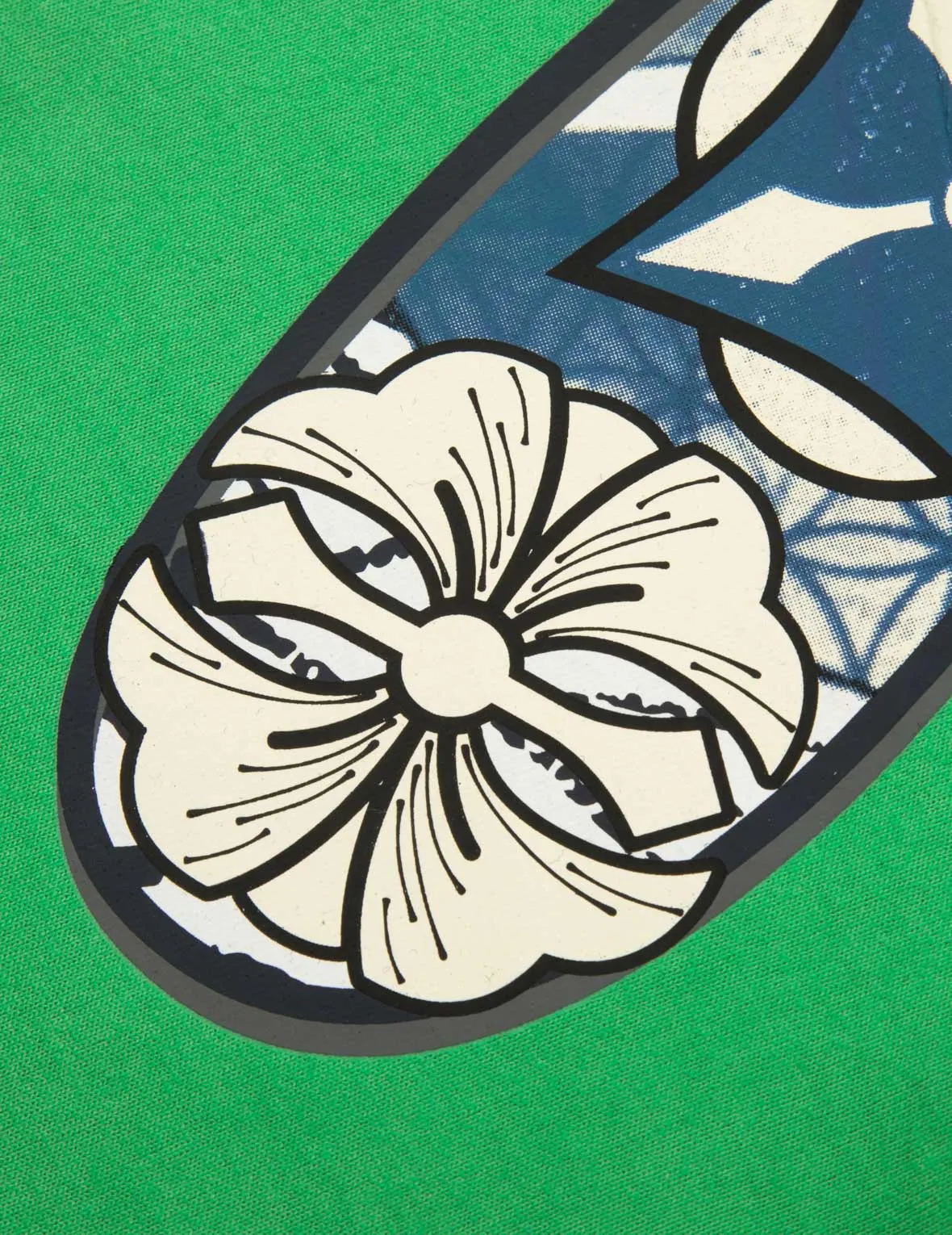 Multi-Hanafuda Daruma and Daicock Print Loose Fit T-shirt
