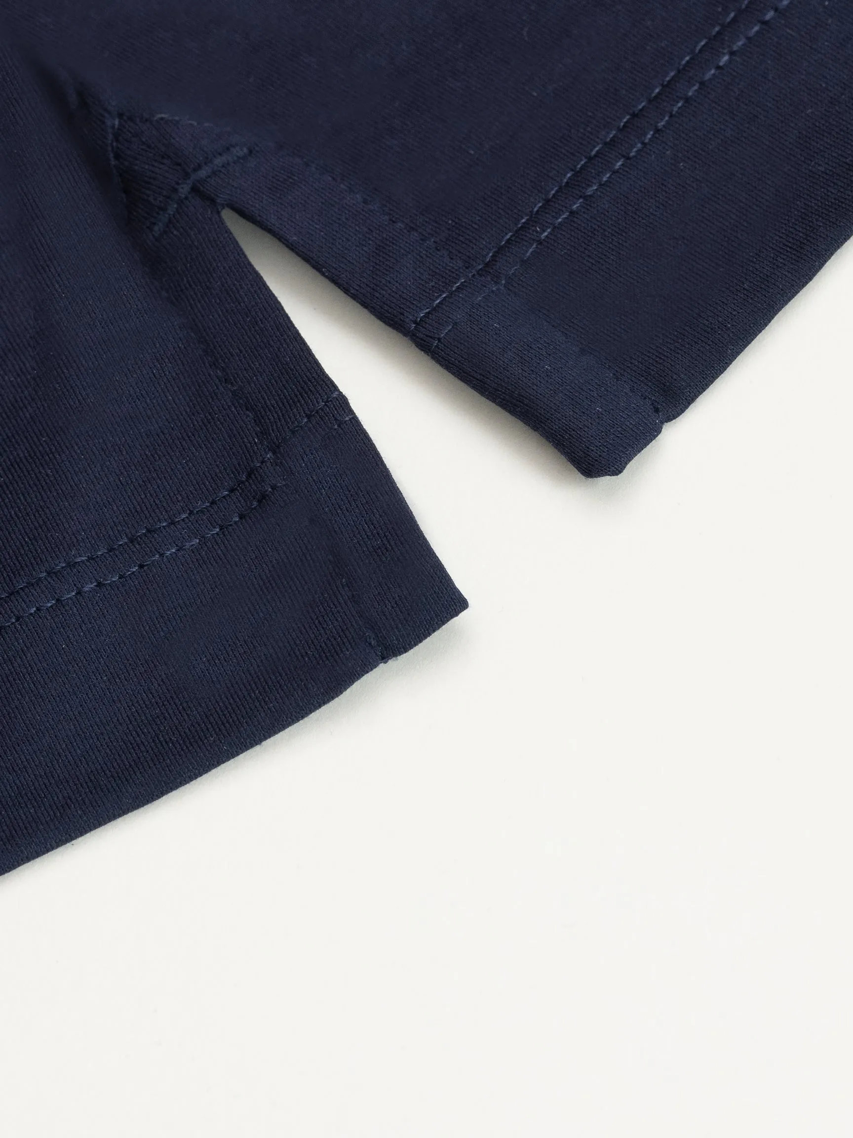 NAVY BLUE SOFT MERCERIZED COTTON T-SHIRT