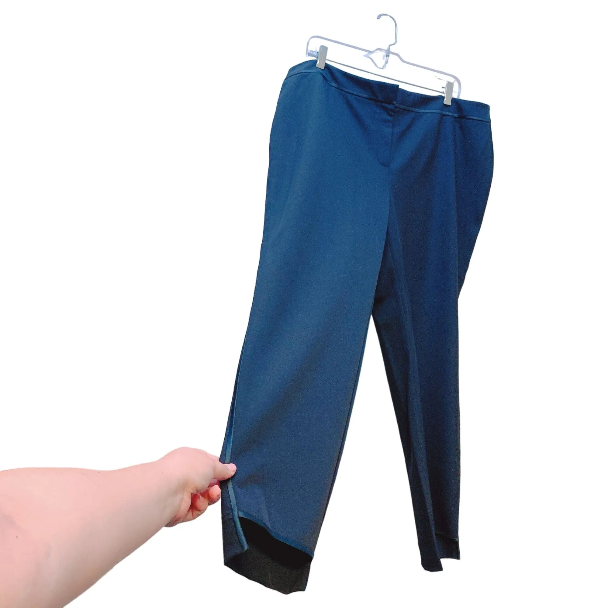NWT Lafayette 148 New York Black  Manhattan Trousers Size18