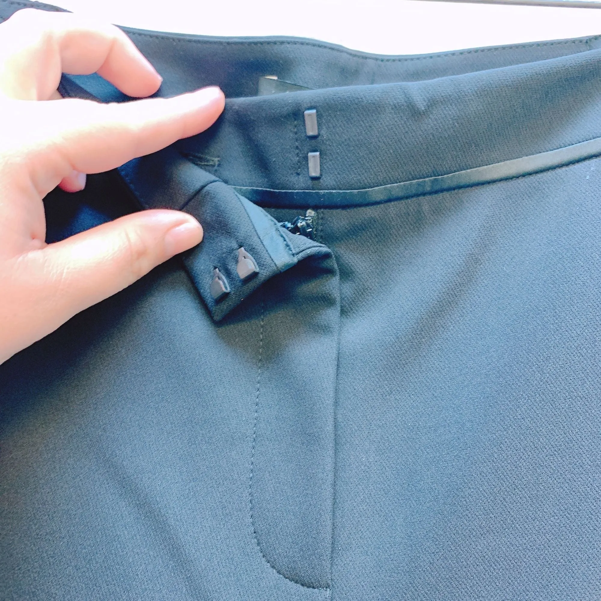 NWT Lafayette 148 New York Black  Manhattan Trousers Size18