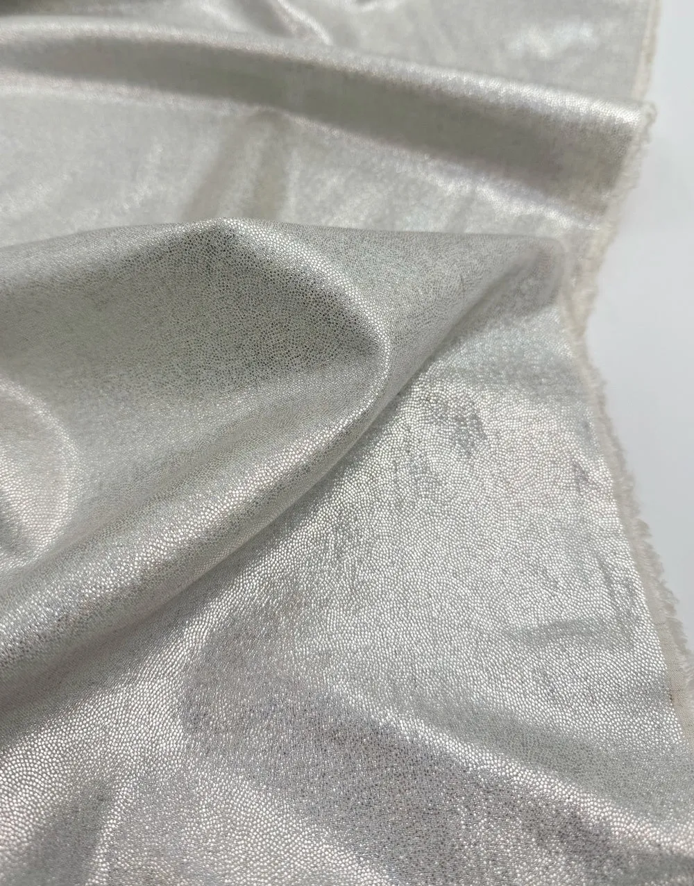 Pale Gold Shimmer Linen Viscose Fabric