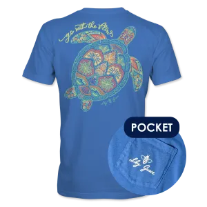 Patterned Turtle- Flowing Sea Turtle T-Shirt