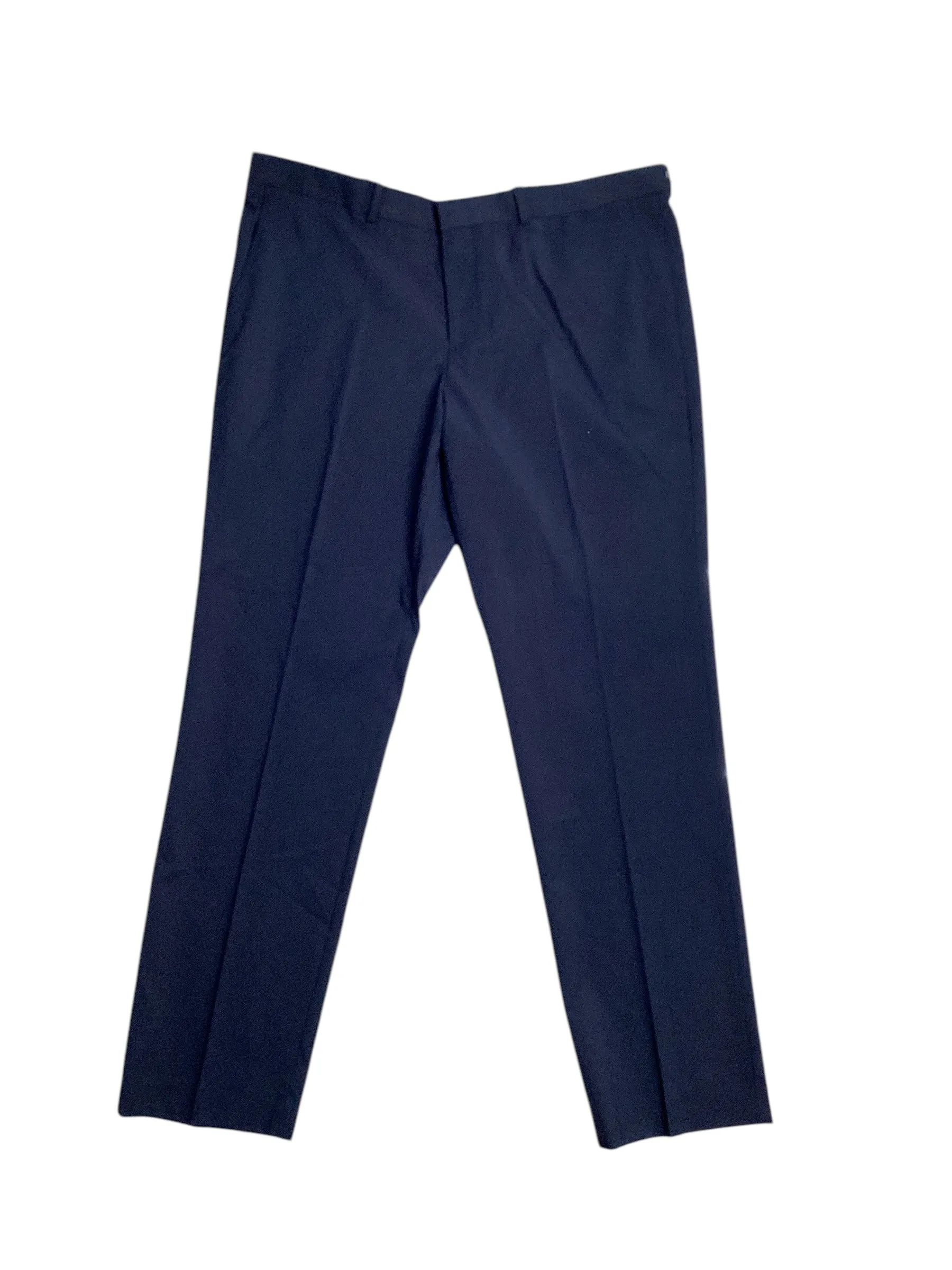 Perry Ellis Men's Slim Fit Stretch Washable Suit Dress Pants Navy Blue 38 x 32