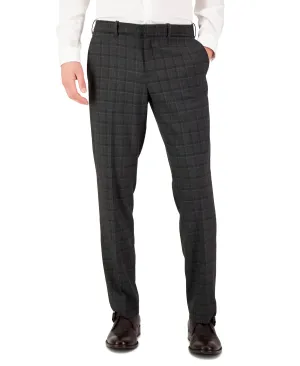 Perry Ellis Portfolio Mens Modern Fit Stretch Solid Pants Charcoal Grey 40 x 30