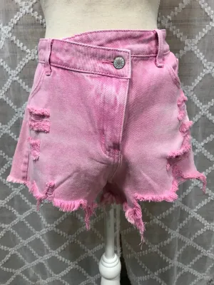 Pink Distressed Short
