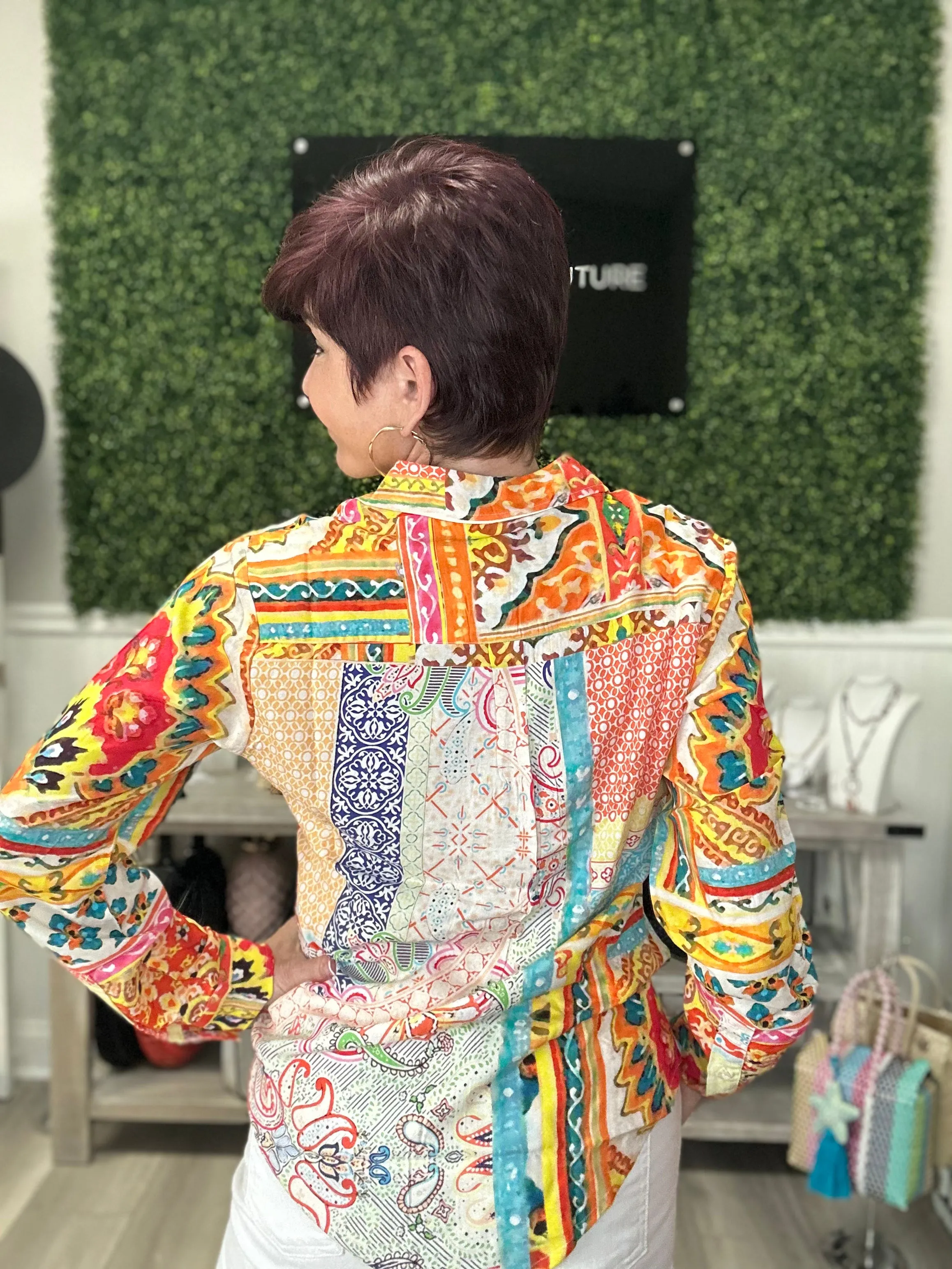 Pucci Paisley Button Down Gorgeous Blouse