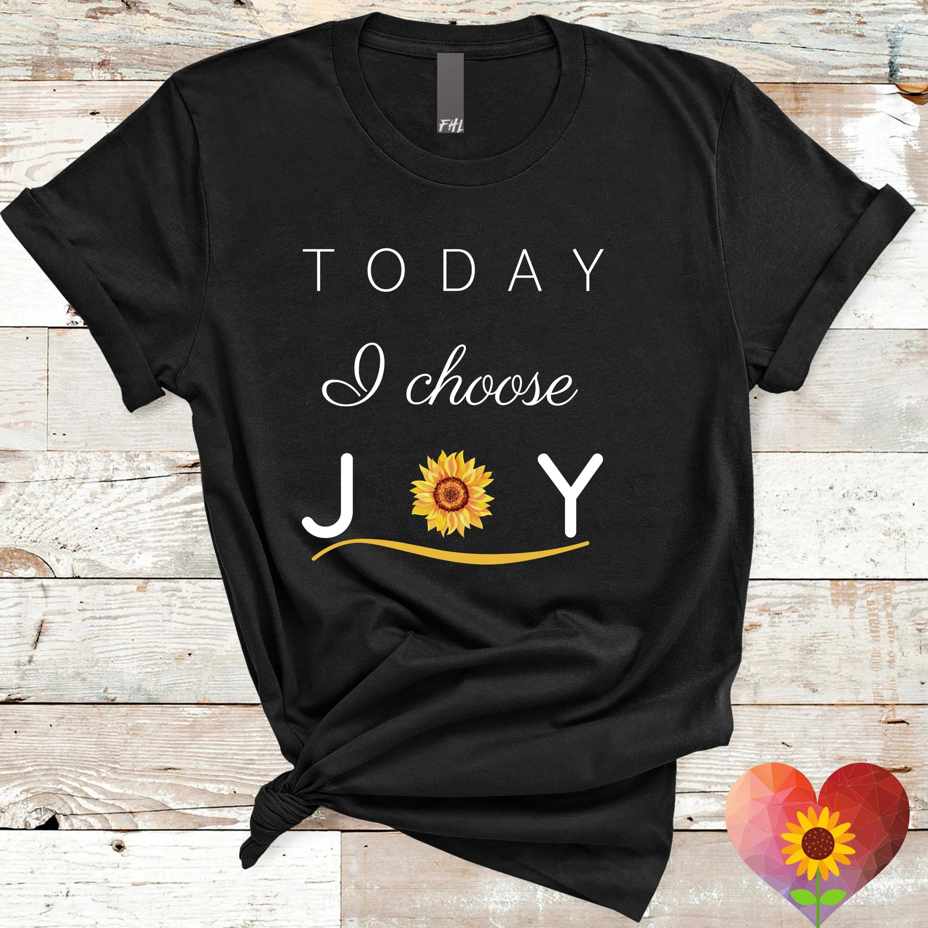 "Today I Choose Joy" T-Shirt (Black Heather)