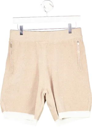 REISS Champagne Fielder-Chenille Baseball Shorts UK S