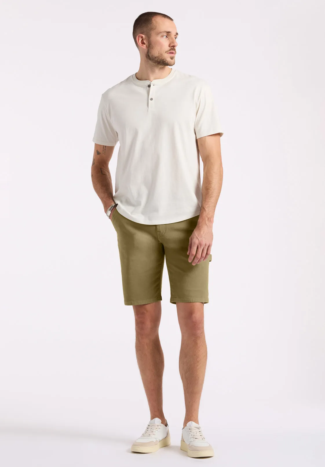Relaxed Straight Dean Men's Utility Cargo Shorts, Olive - BM26076