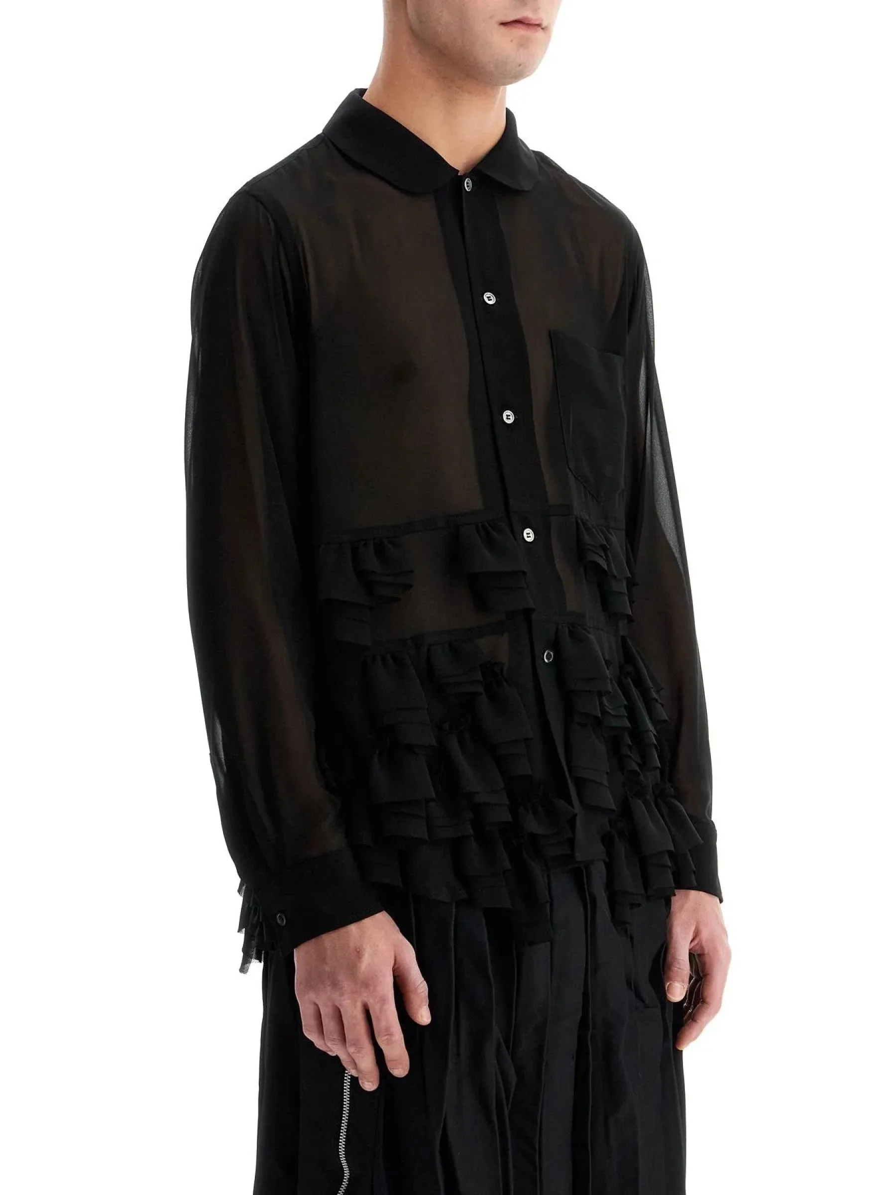 Ruffled Georgette Blouse
