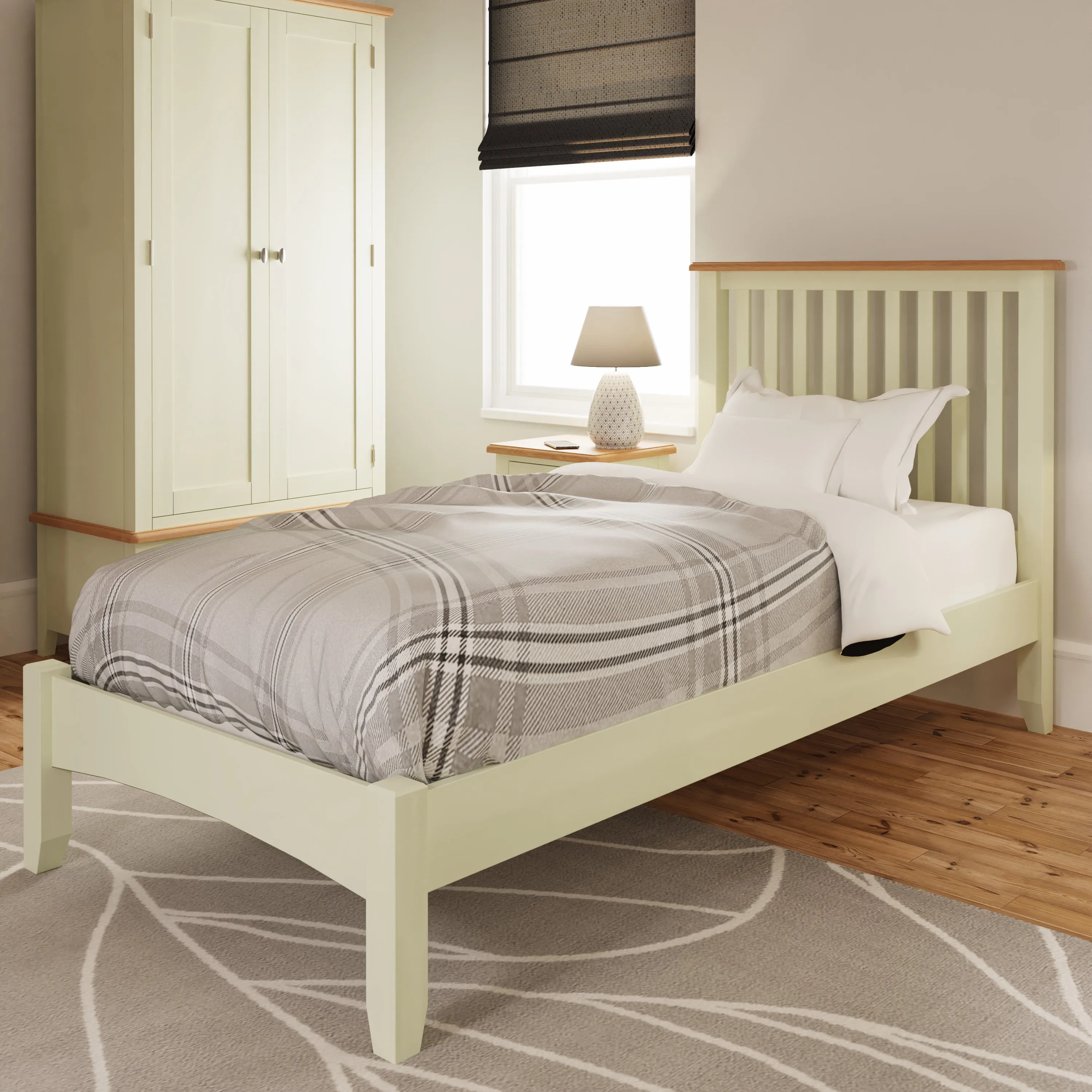 Salisbury Pure White Bed 3' Single 103 x 204 x 110 cm