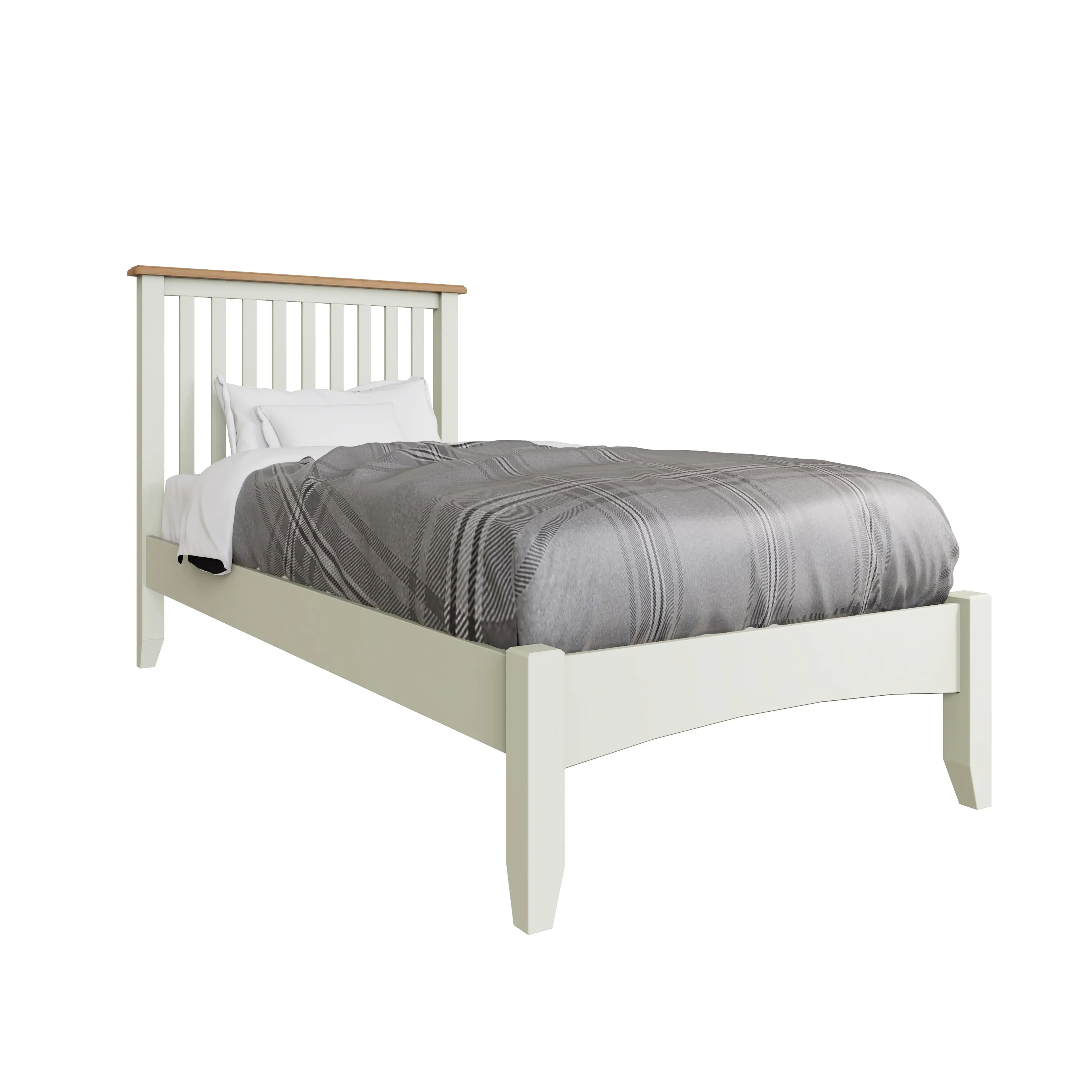 Salisbury Pure White Bed 3' Single 103 x 204 x 110 cm
