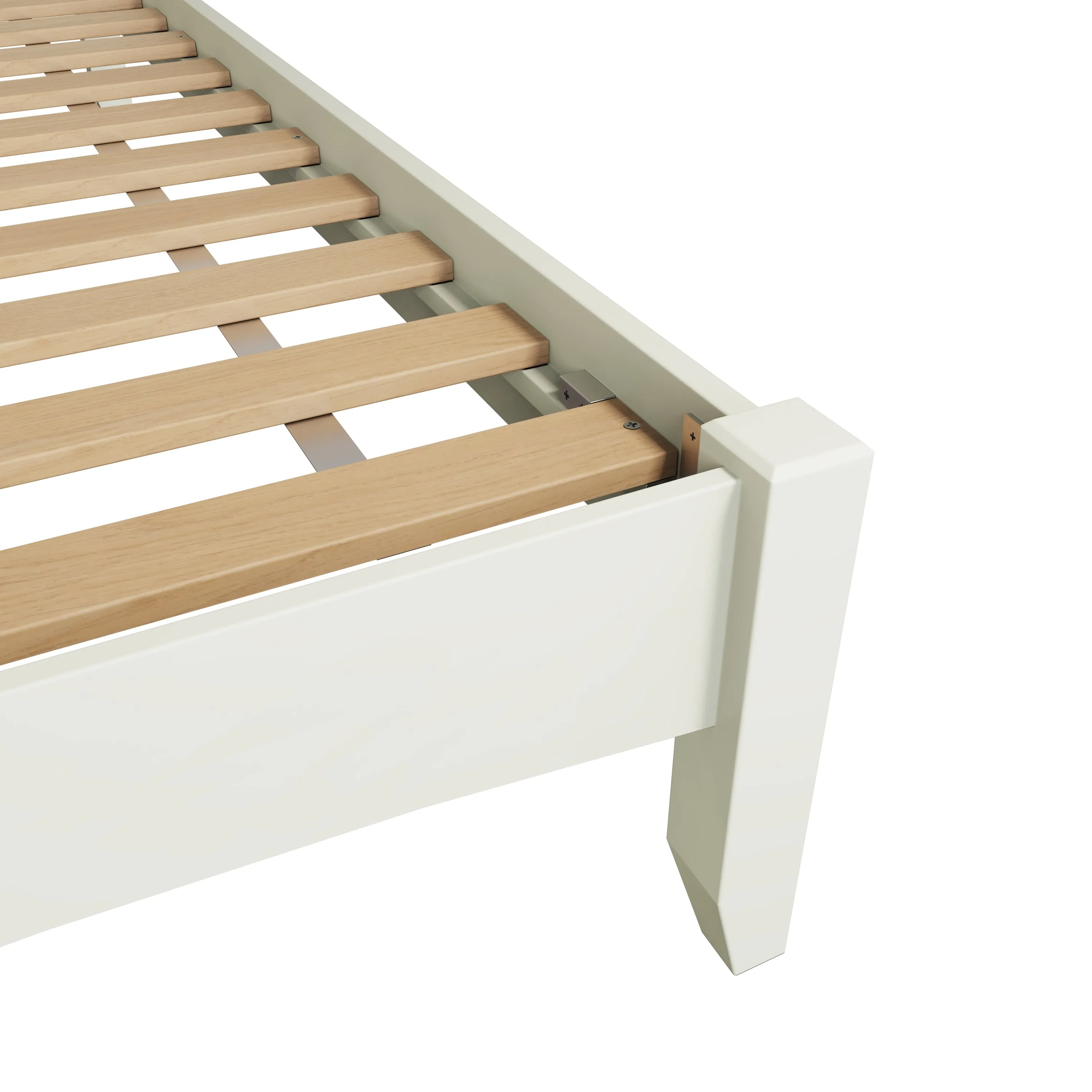Salisbury Pure White Bed 3' Single 103 x 204 x 110 cm
