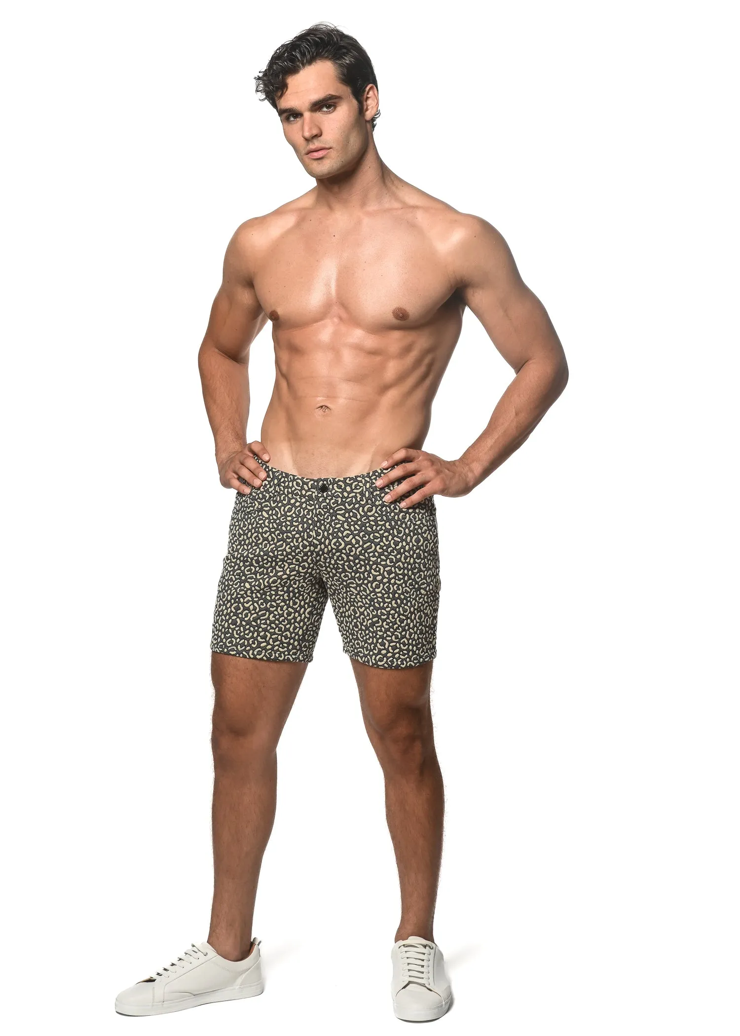 SAND PEBBLES 5" JACQUARD STRETCH KNIT SHORT ST-1932-46