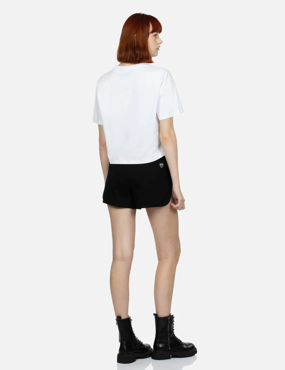 Seagull and Logo Sequined Loose Fit T-shirt