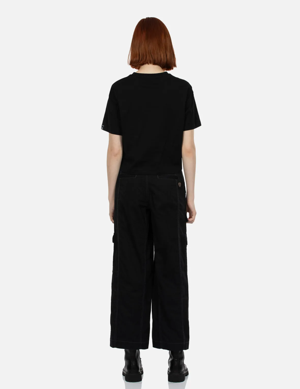 Seagull and Logo Sequined Loose Fit T-shirt