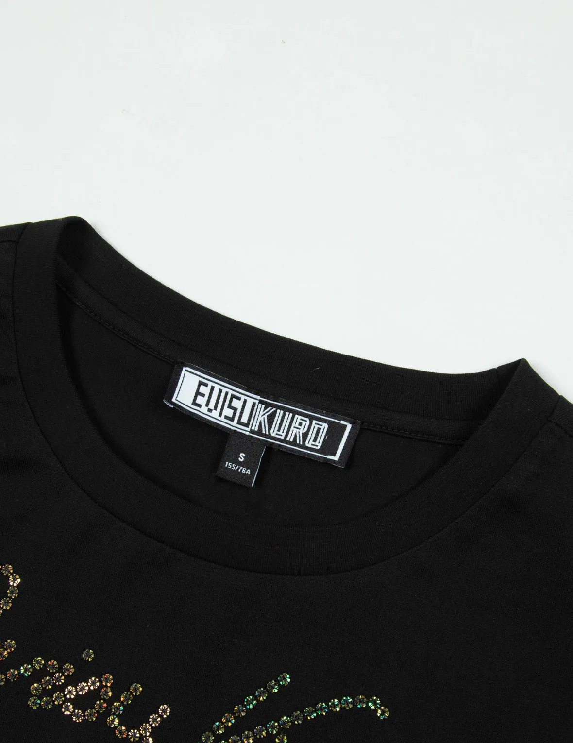 Seagull and Logo Sequined Loose Fit T-shirt
