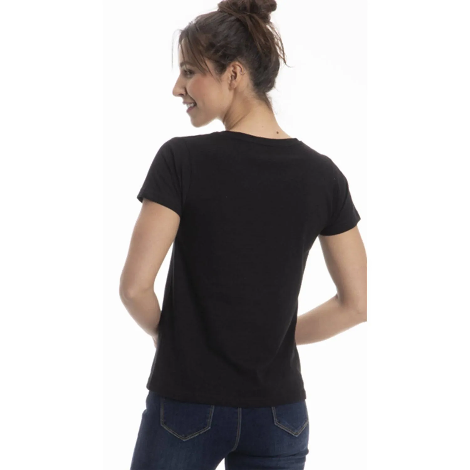 Short Sleeve V-Neck T-Shirt for Women in Pretty Spring Colors