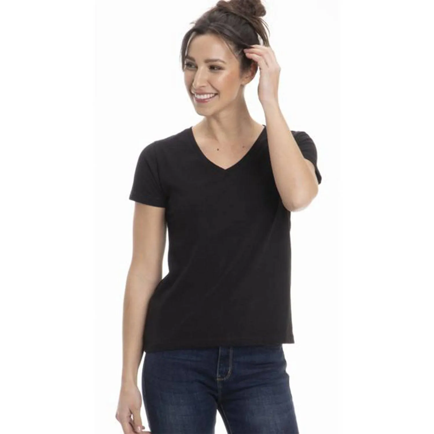 Short Sleeve V-Neck T-Shirt for Women in Pretty Spring Colors