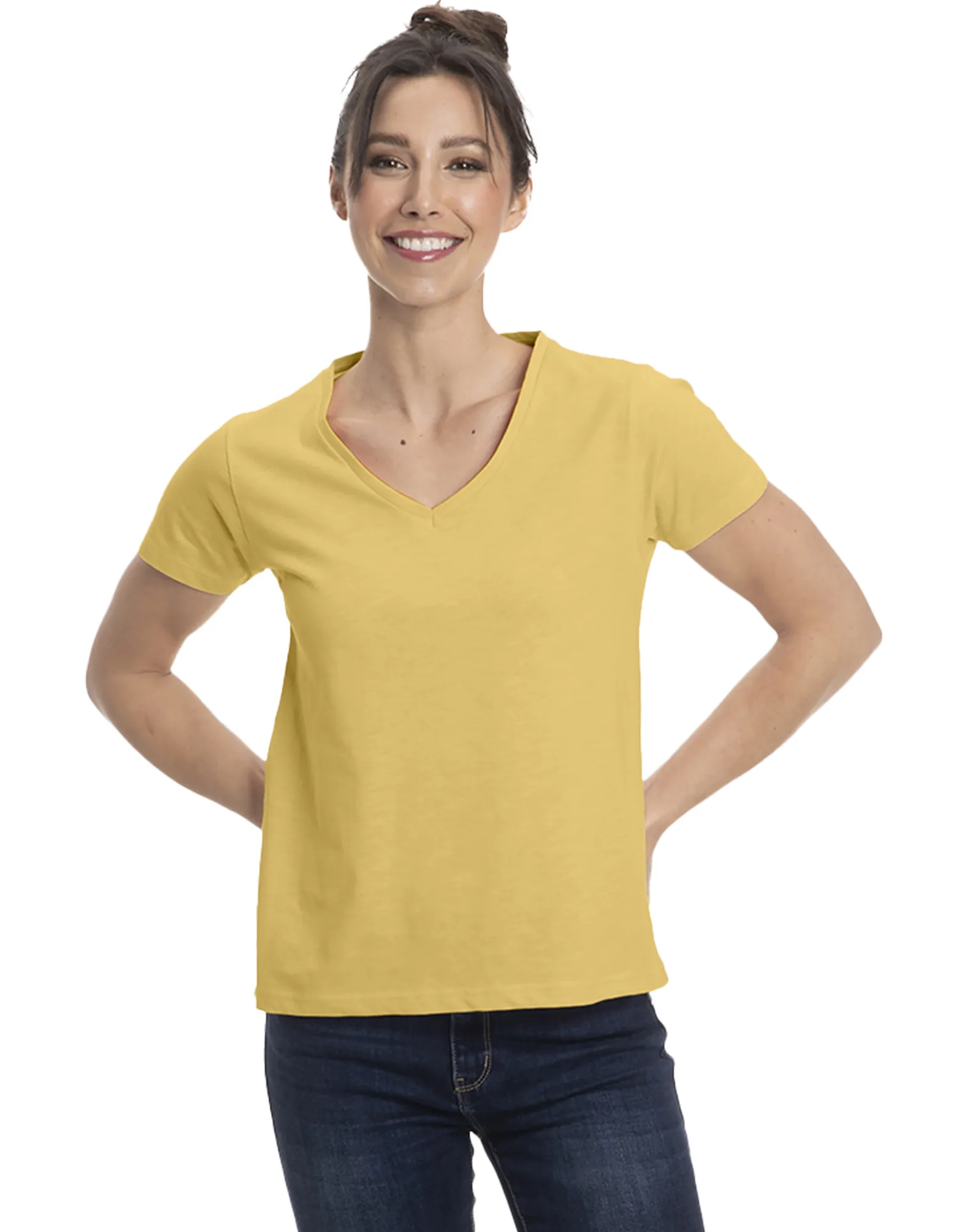 Short Sleeve V-Neck T-Shirt for Women in Pretty Spring Colors