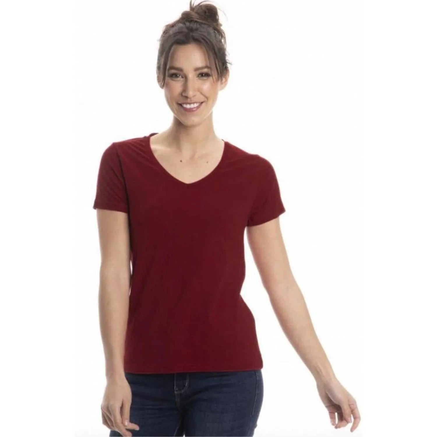 Short Sleeve V-Neck T-Shirt for Women in Pretty Spring Colors