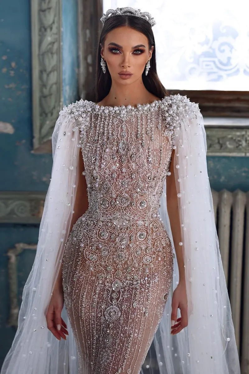 Show Stopper Graceful Pearl-Embellished Maxi Dress