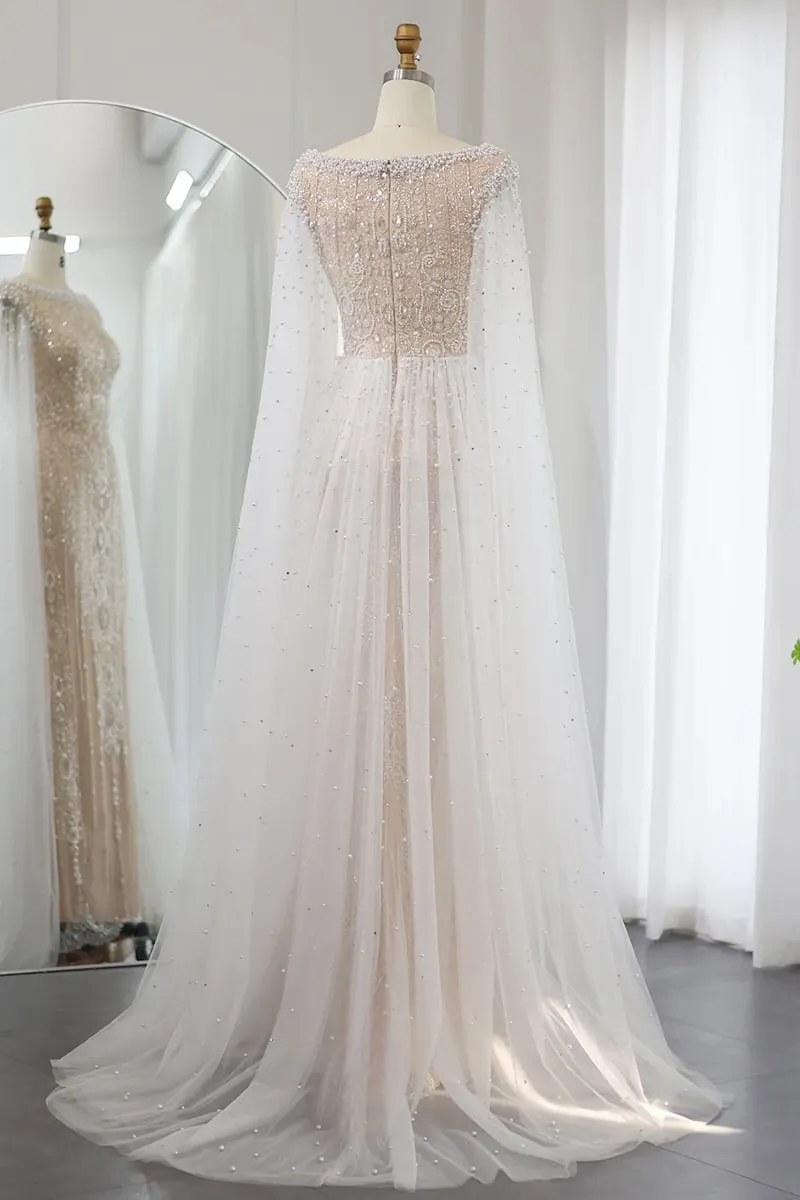 Show Stopper Graceful Pearl-Embellished Maxi Dress