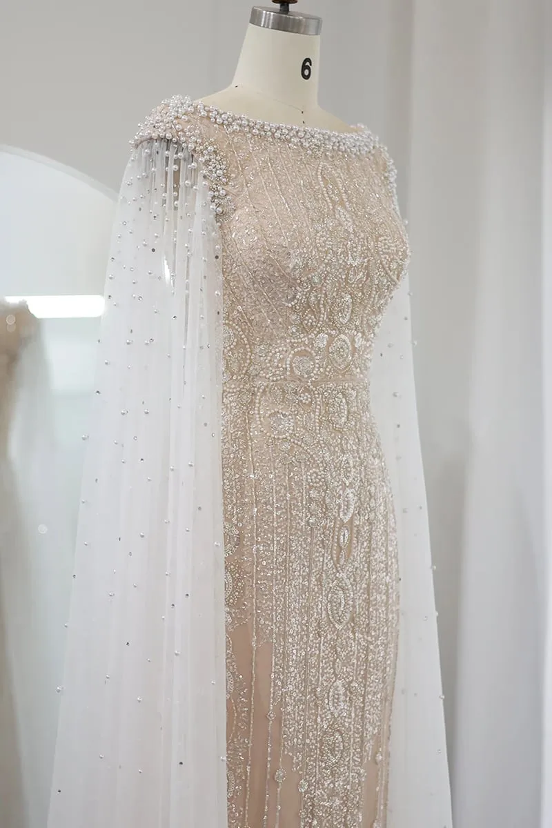 Show Stopper Graceful Pearl-Embellished Maxi Dress