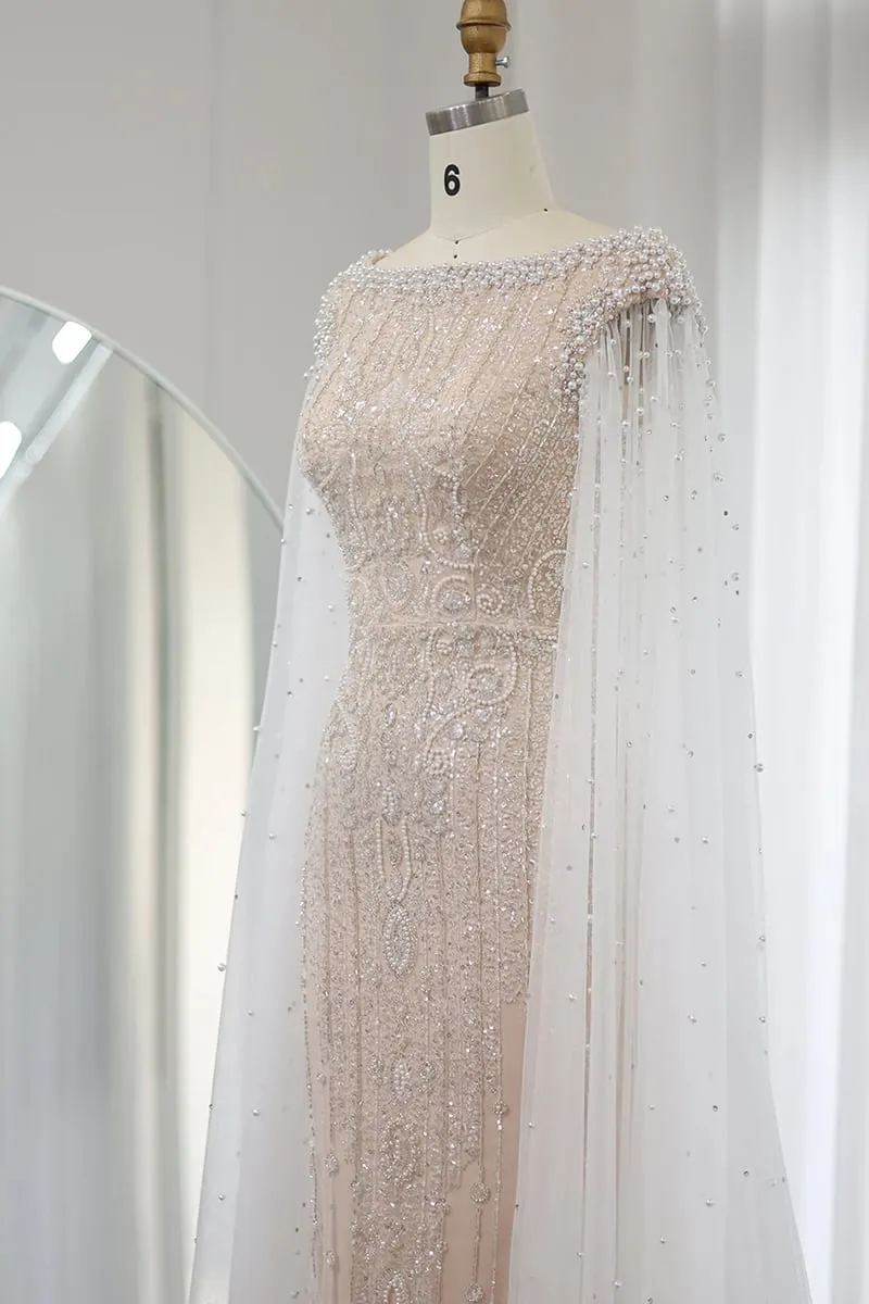 Show Stopper Graceful Pearl-Embellished Maxi Dress