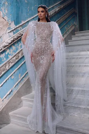Show Stopper Graceful Pearl-Embellished Maxi Dress