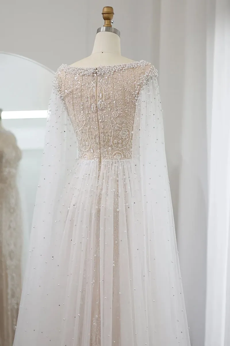 Show Stopper Graceful Pearl-Embellished Maxi Dress