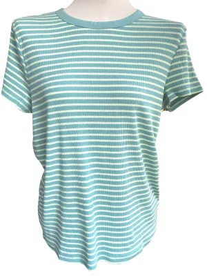 Soft Summer Moss Yellow Stripe Tee