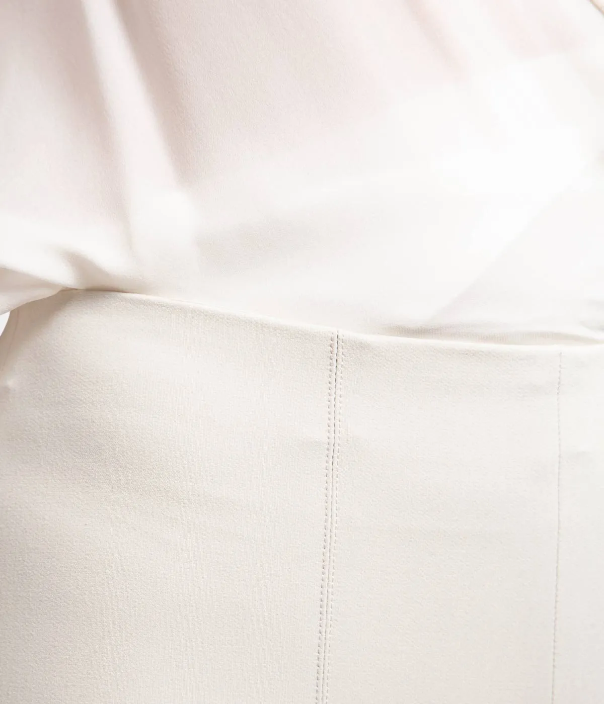 Stitch Front Seam Legging in Gesso