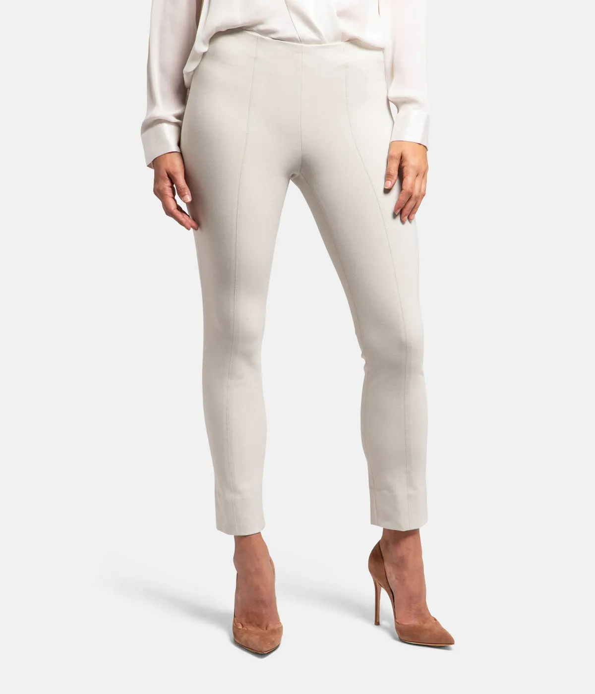 Stitch Front Seam Legging in Gesso