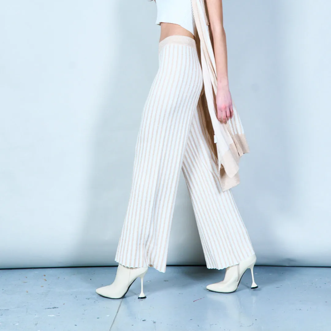 Striped knit vest and pants set wholesale