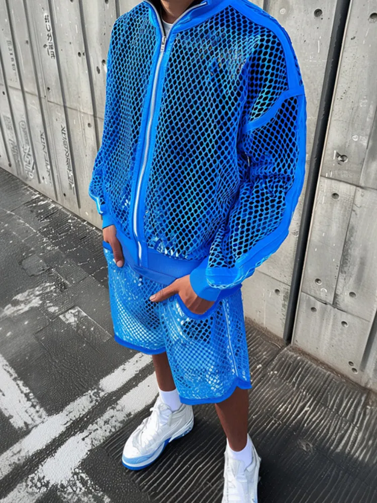 Stylish Hollow Mesh 2-Piece Set