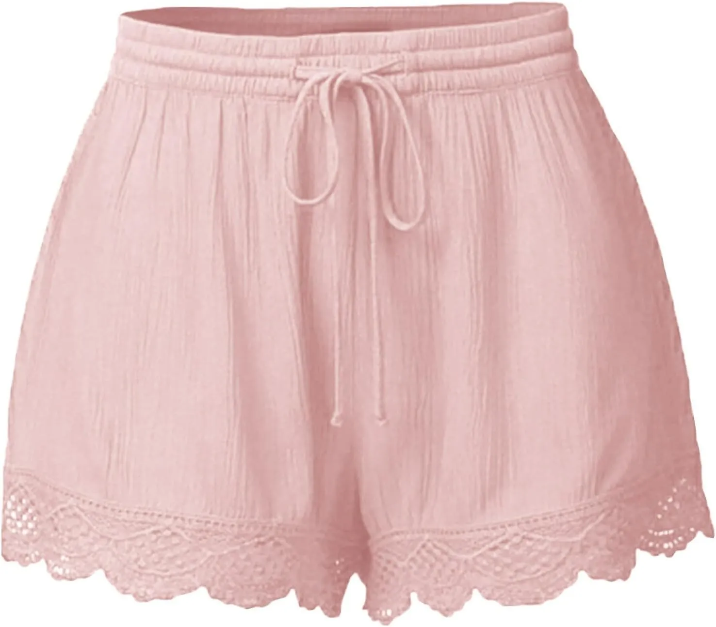 Summer Shorts for Women 2025 Trendy Causal Loose Pleated High Waisted Shorts Beach Lace Lounge Short Pants