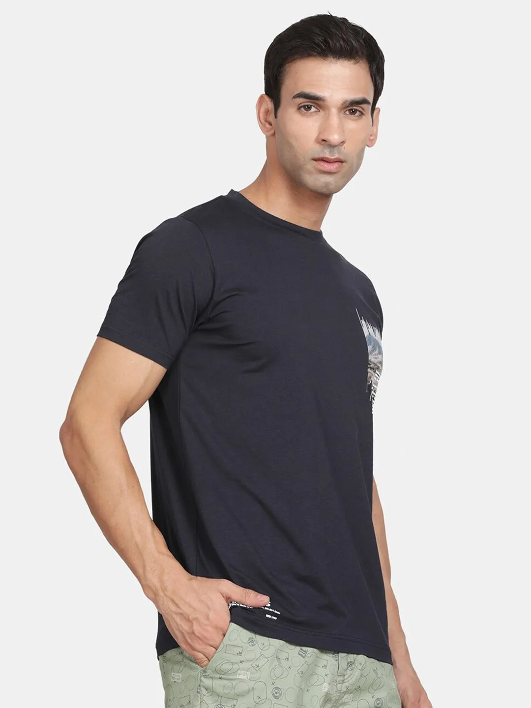 T-Base Printed Round Neck T-Shirt