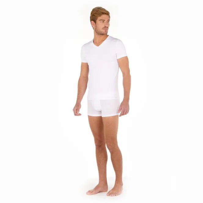 Tencel Soft V-Neck T-Shirt, White