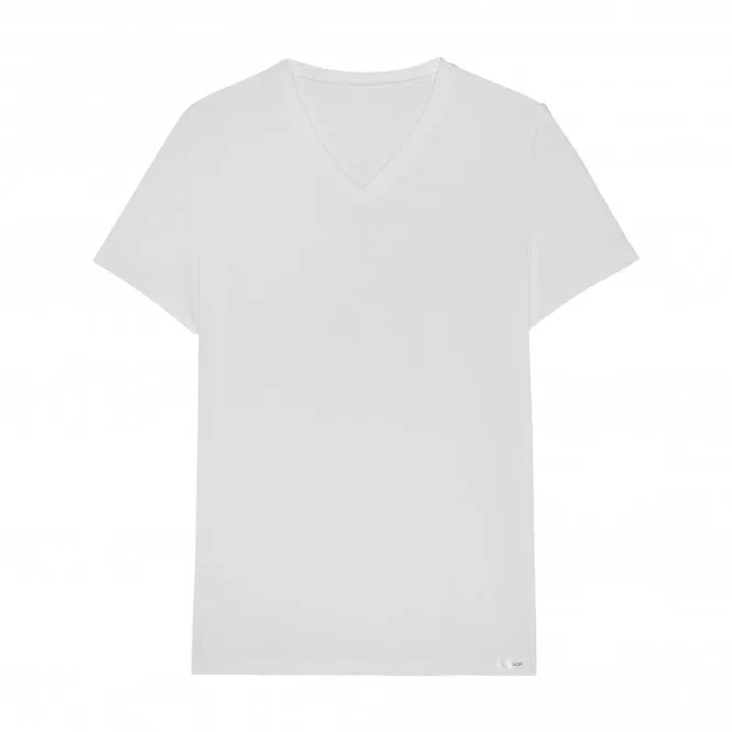 Tencel Soft V-Neck T-Shirt, White