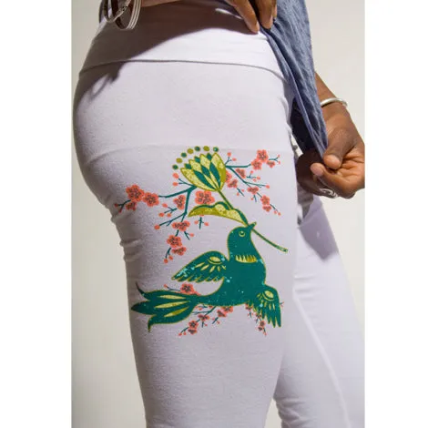 Tweet - White Women's Yoga Pants
