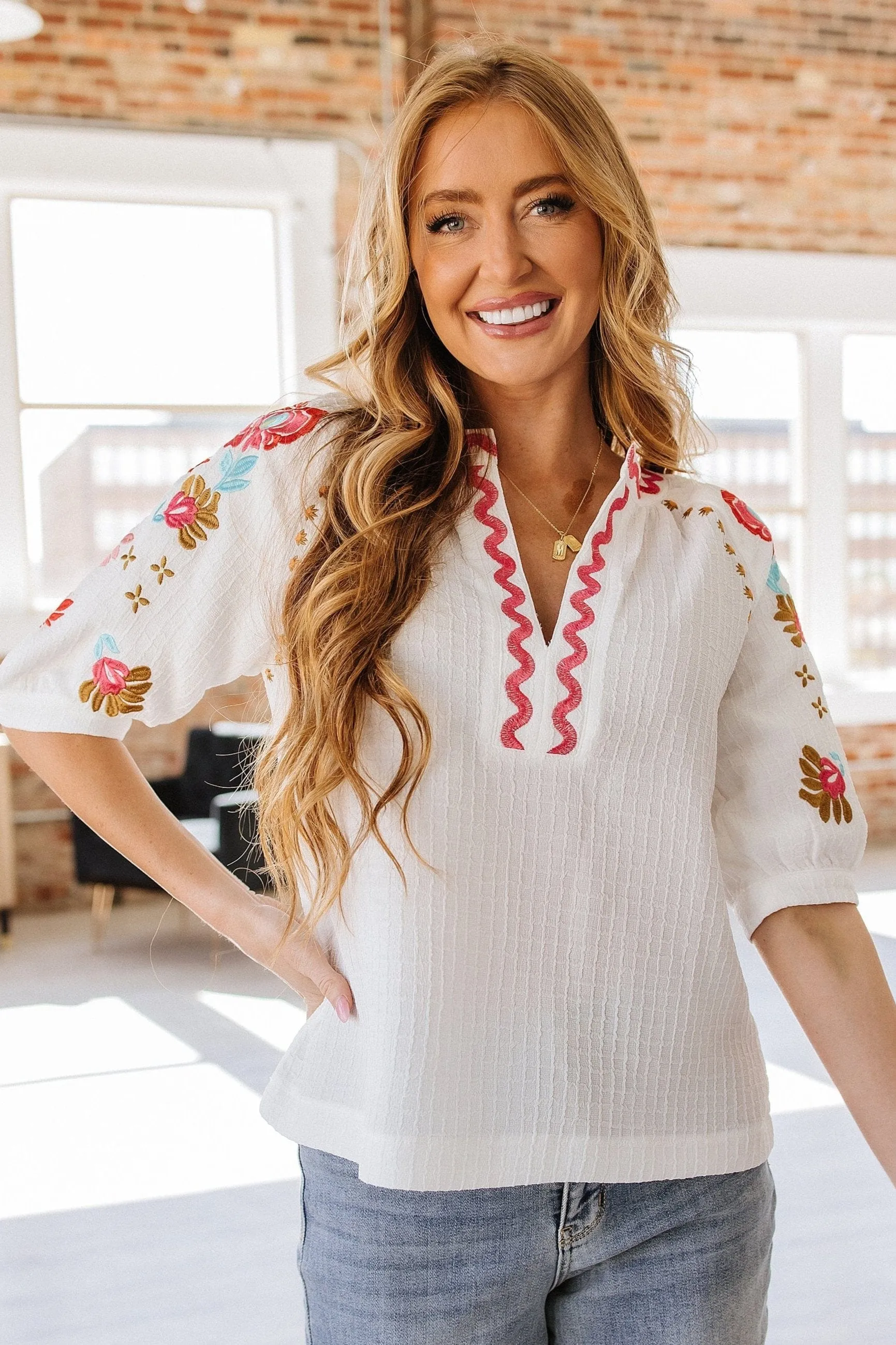 Waverly Embroidered Blouse | DROPSHIP