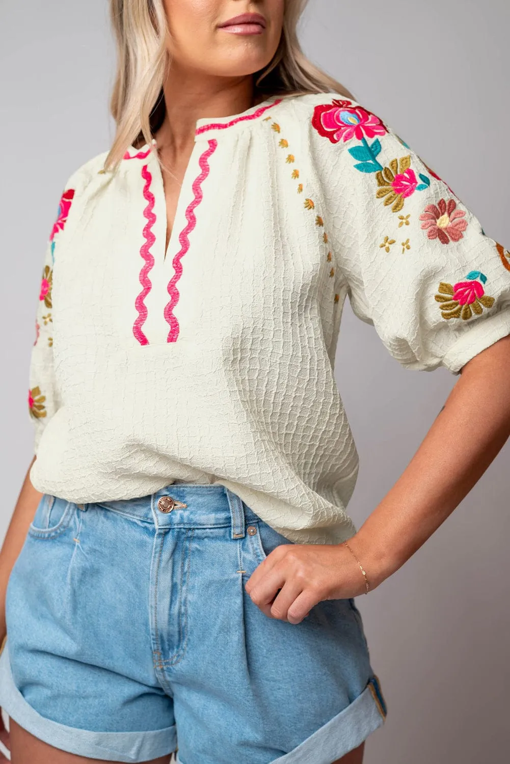 Waverly Embroidered Blouse | DROPSHIP