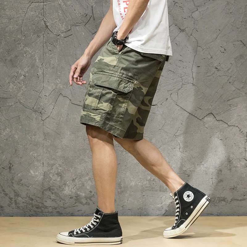 West Louis Fashion Brand Pure Cotton Trendy Camouflage Shorts