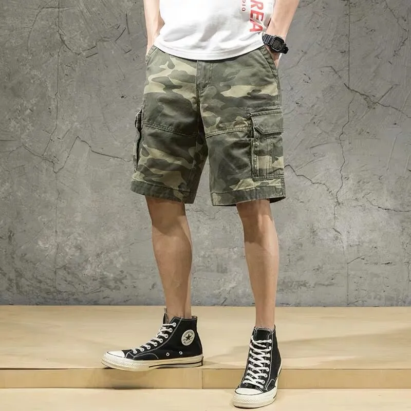 West Louis Fashion Brand Pure Cotton Trendy Camouflage Shorts