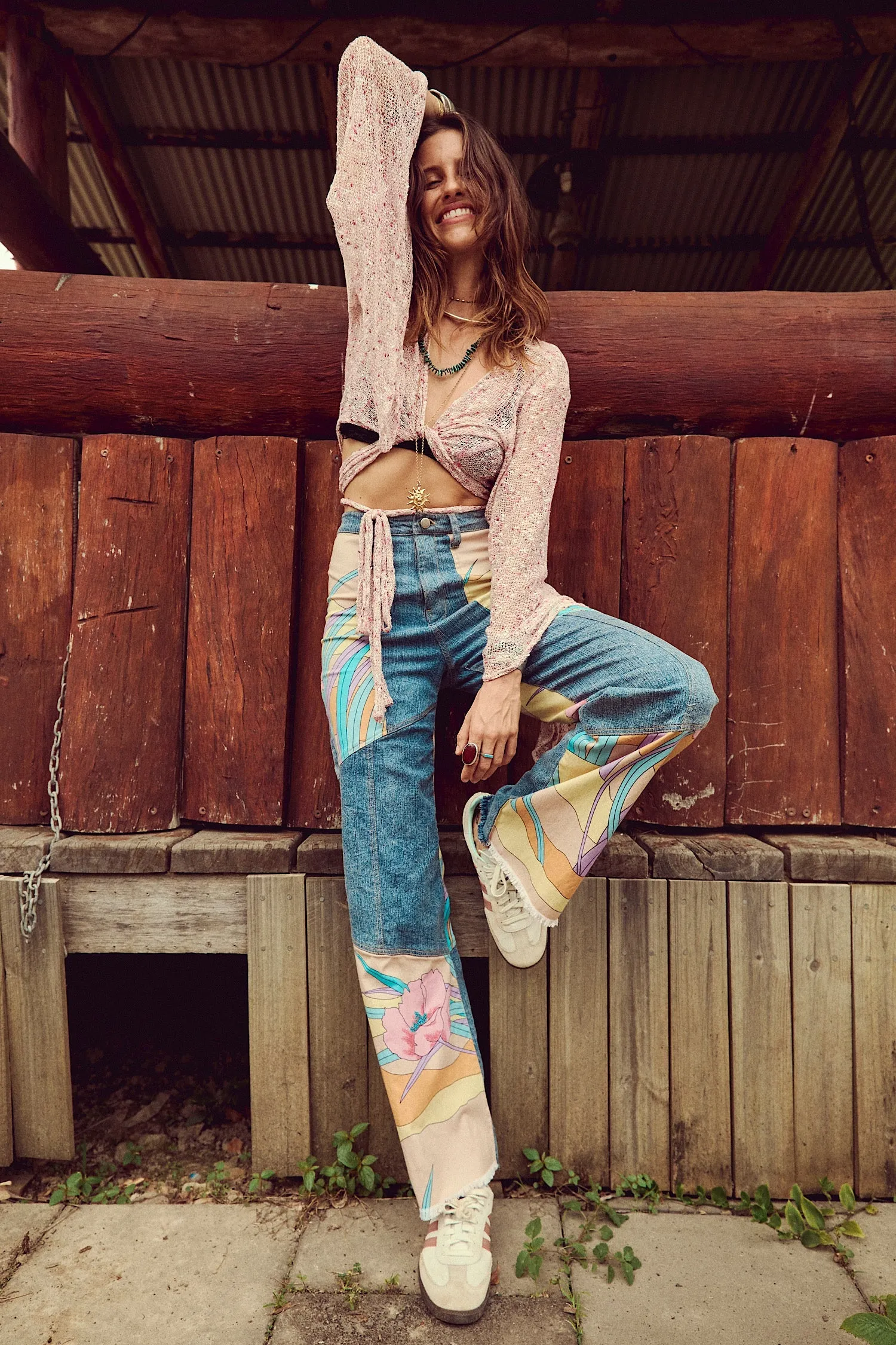 White Cloud Tie Blouse - Cotton Candy